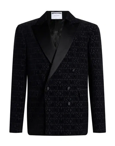 Moschino Man Blazer Black Size 40 Polyester, Cotton