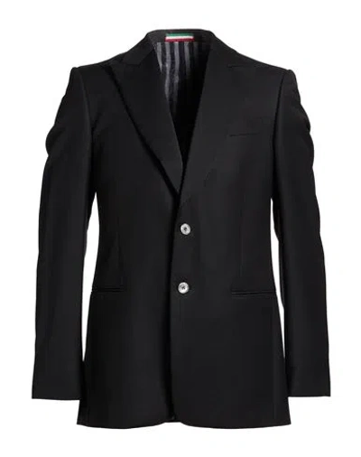 Moschino Man Blazer Black Size 42 Virgin Wool