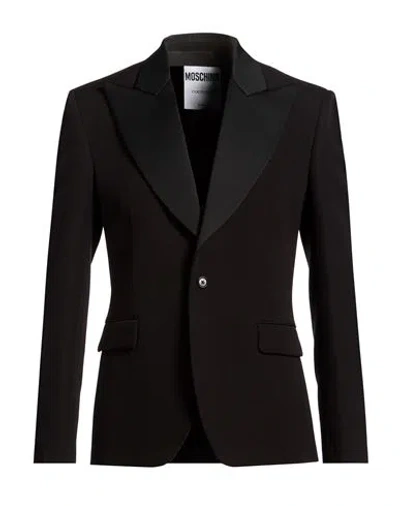 Moschino Man Blazer Black Size 44 Virgin Wool
