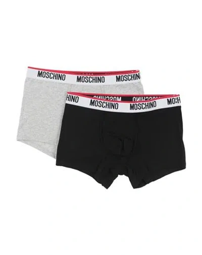 Moschino Man Boxer Black Size L Cotton, Elastane In Gray