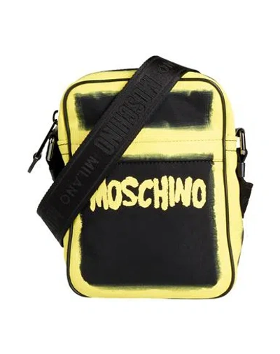 Moschino Man Cross-body Bag Pastel Yellow Size - Polyester