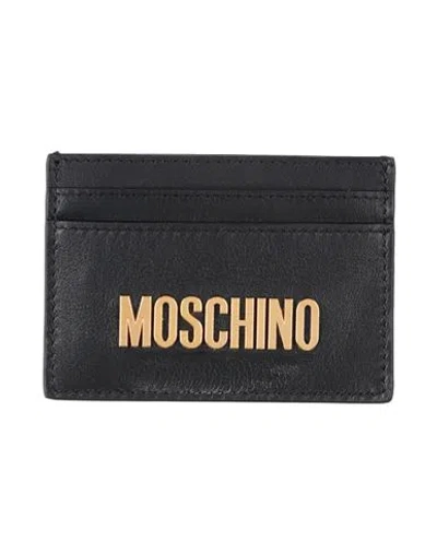 Moschino Man Document Holder Black Size - Leather