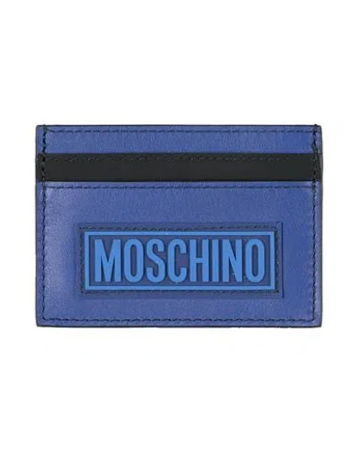 Moschino Man Document Holder Purple Size - Leather, Textile Fibers