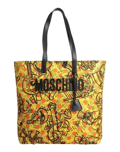 Moschino Man Handbag Yellow Size - Textile Fibers In Gold