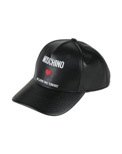 Moschino Man Hat Black Size Onesize Sheepskin
