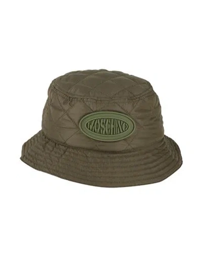 Moschino Man Hat Military Green Size L Polyester