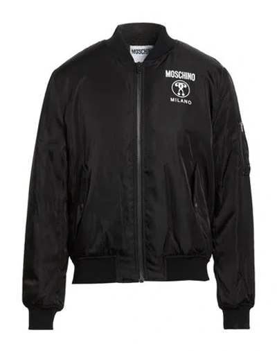 Moschino Man Jacket Black Size 44 Polyamide