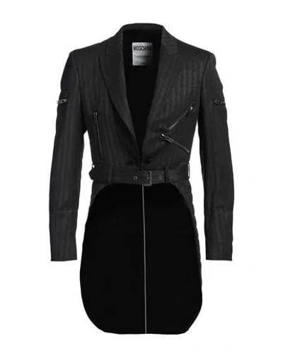 Moschino Man Jacket Charcoal Size 42 Viscose In Grey
