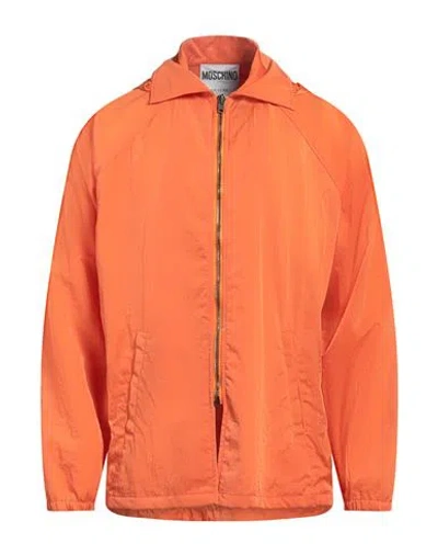 Moschino Man Jacket Orange Size 40 Polyamide