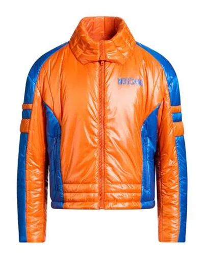 Moschino Man Jacket Orange Size 40 Polyamide