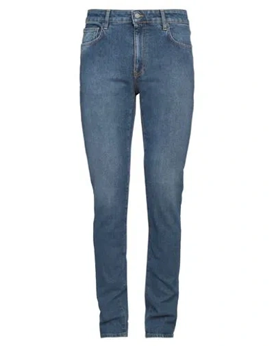 Moschino Man Jeans Blue Size 34 Cotton, Elastane