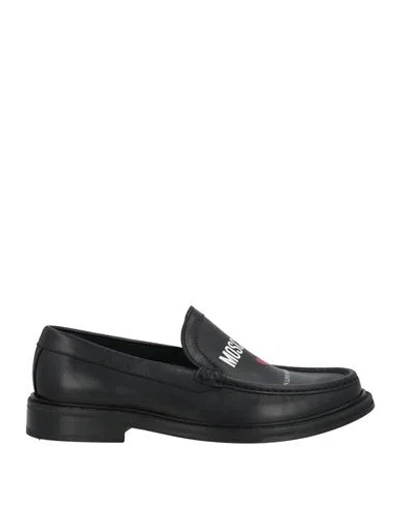 Moschino Man Loafers Black Size 9 Calfskin