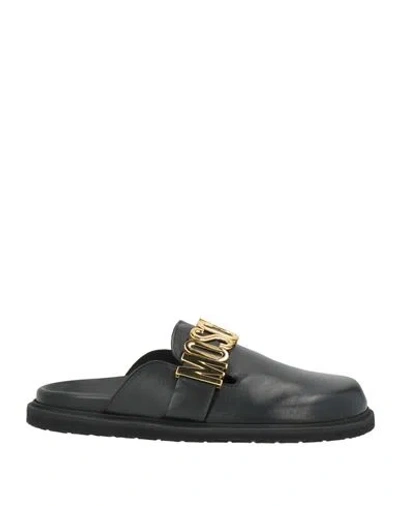 Moschino Man Mules & Clogs Black Size 10 Calfskin