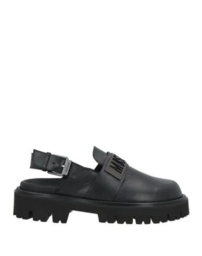 Moschino Man Mules & Clogs Black Size 9 Calfskin