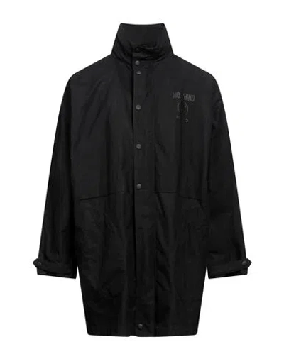 Moschino Man Overcoat Black Size 36 Cotton