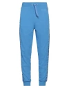 Moschino Man Pants Azure Size L Cotton, Elastane In Blue