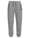 Moschino Man Pants Light Blue Size 32 Virgin Wool, Cotton, Polyester, Acrylic In Gray