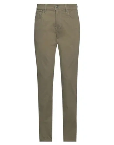 Moschino Man Pants Military Green Size 38 Cotton, Elastane