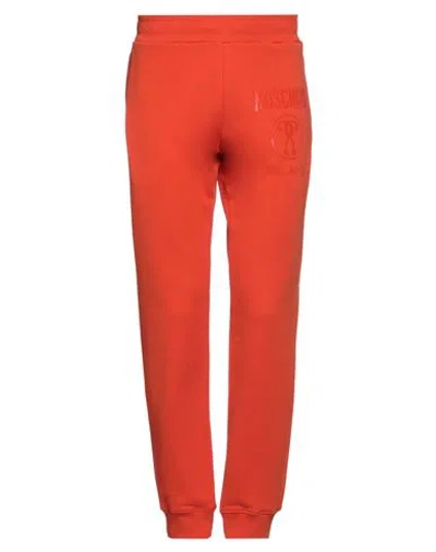 Moschino Man Pants Orange Size 38 Cotton