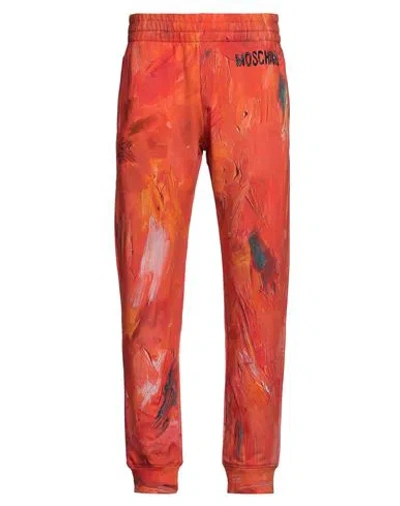 Moschino Man Pants Orange Size 40 Cotton
