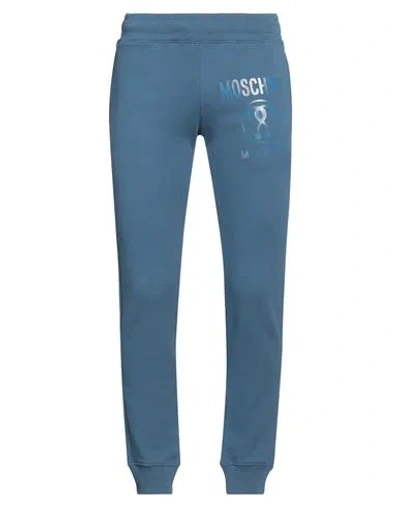 Moschino Man Pants Pastel Blue Size 34 Cotton