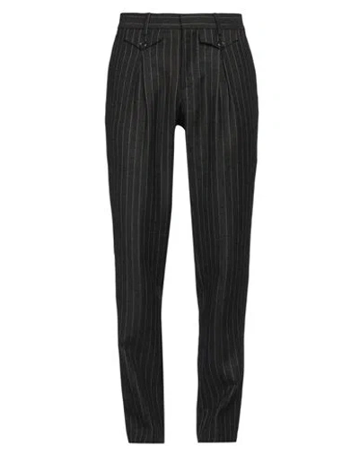 Moschino Man Pants Steel Grey Size 34 Virgin Wool In Black