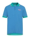 Moschino Man Polo Shirt Azure Size Xl Cotton In Blue