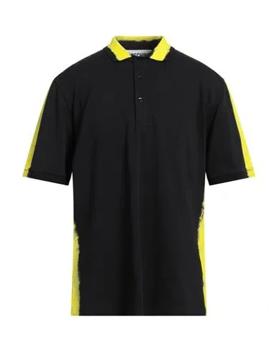 Moschino Man Polo Shirt Black Size 44 Cotton