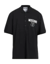 Moschino Man Polo Shirt Black Size 44 Cotton In Black