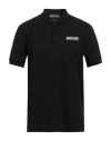 Moschino Man Polo Shirt Black Size 44 Cotton In Black