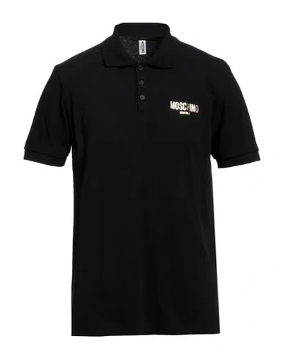 Moschino Man Polo Shirt Black Size L Cotton