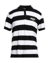 Moschino Man Polo Shirt Black Size S Cotton, Elastane In Black
