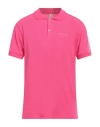 Moschino Man Polo Shirt Fuchsia Size L Cotton In Pink