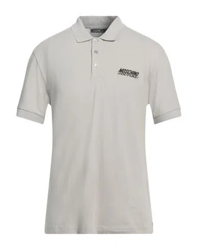 Moschino Man Polo Shirt Grey Size 44 Cotton