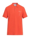 Moschino Man Polo Shirt Orange Size 44 Cotton