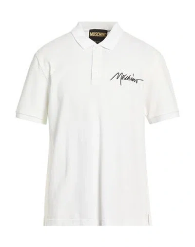 Moschino Man Polo Shirt White Size 46 Cotton