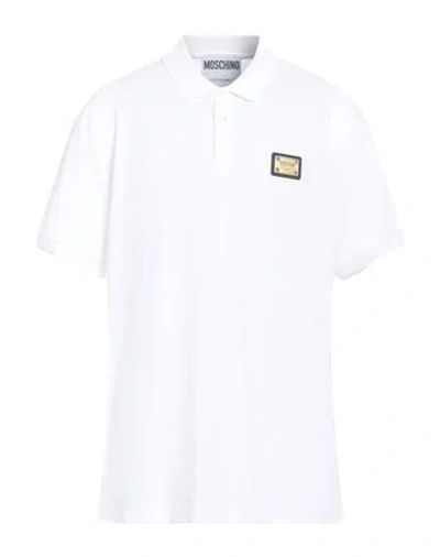Moschino Man Polo Shirt White Size 46 Cotton