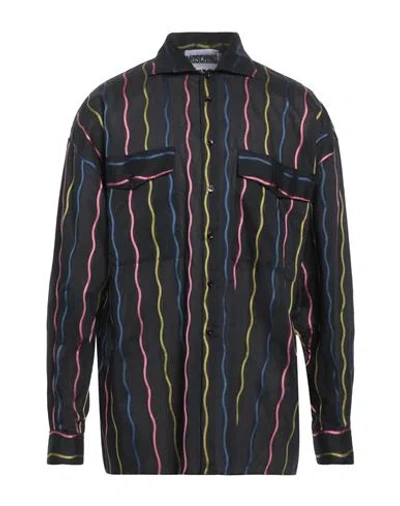 Moschino Man Shirt Black Size 16 ½ Cotton, Polyamide, Polyester