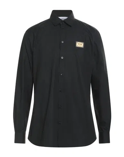 Moschino Man Shirt Black Size 16 ½ Cotton