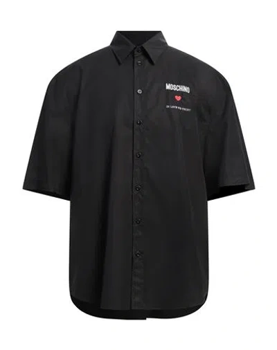 Moschino Man Shirt Black Size 17 Cotton