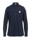 Moschino Man Shirt Midnight Blue Size 16 ½ Cotton