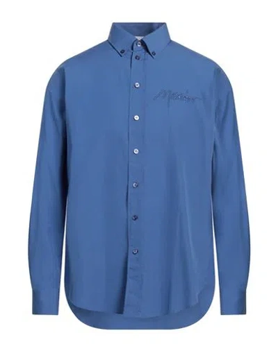 Moschino Man Shirt Pastel Blue Size 15 ½ Cotton