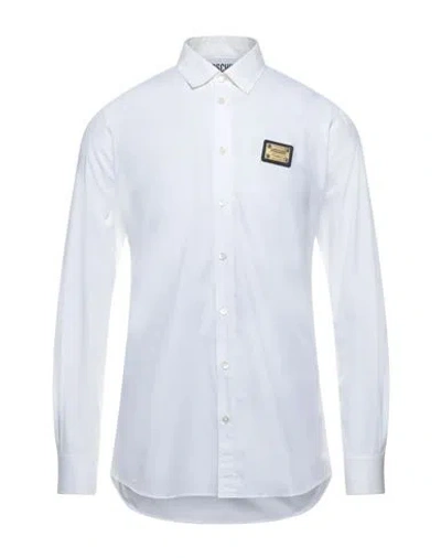 Moschino Man Shirt White Size 15 ¾ Cotton