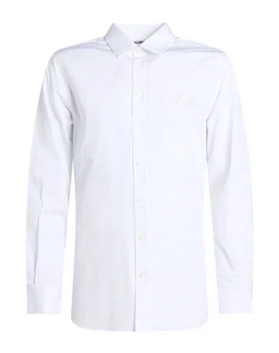 Moschino Man Shirt White Size 16 Cotton In Animal Print