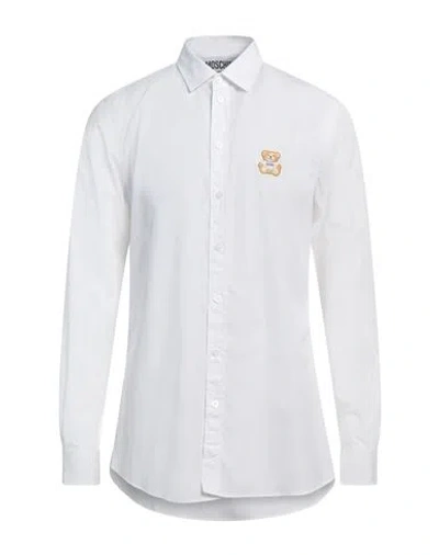 MOSCHINO MOSCHINO MAN SHIRT WHITE SIZE 17 COTTON