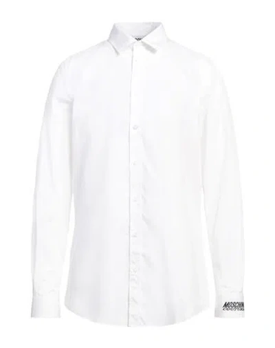 Moschino Man Shirt White Size 17 Cotton
