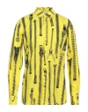 Moschino Man Shirt Yellow Size 16 Cotton