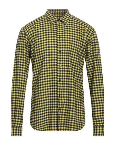 Moschino Man Shirt Yellow Size 17 Cotton, Polyester