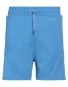 Moschino Swim Man Shorts & Bermuda Shorts Azure Size L Cotton, Elastane In Blue