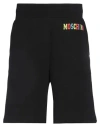 Moschino Logo-print Detail Shorts In Black